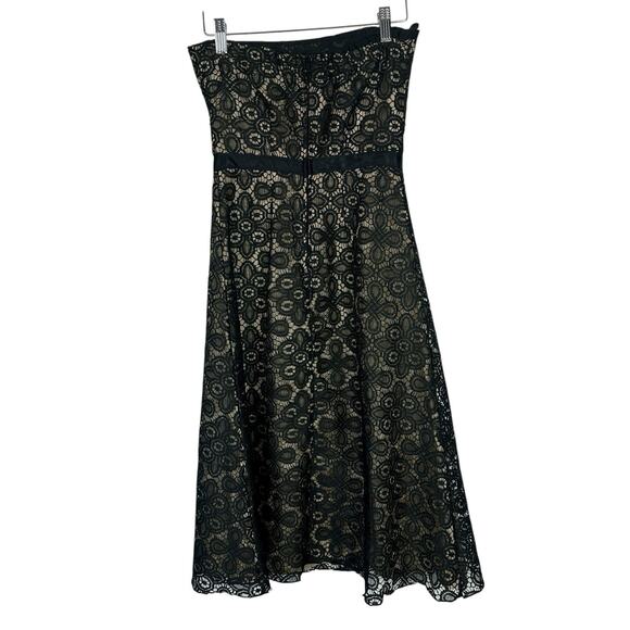 Vintage Y2K Delia's Dress Women Size 5 XS Black Lace Strapless Cocktail Party - Picture 3 of 14